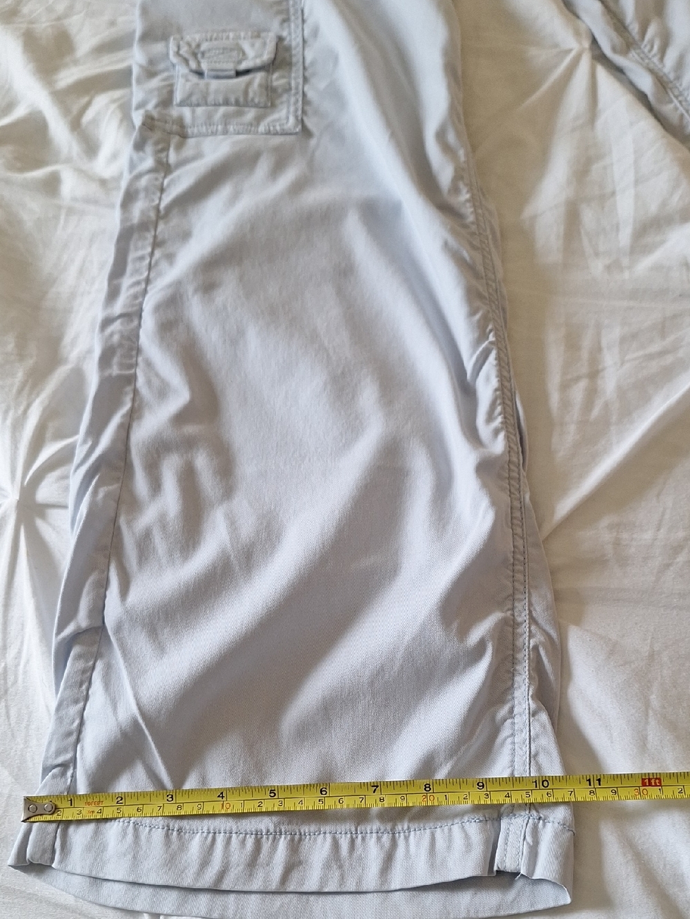 American Eagle High-Rise Baggy Wide Leg Cargo Pants Womens Sz 8 R Light Blue - Picture 11 of 11